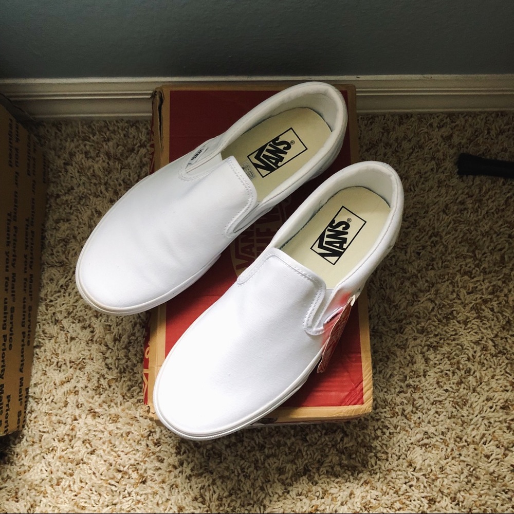 NWT White Slip On Platform Vans